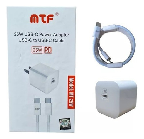 Cargador 25w Super Rapida Con Cable Tipo C De Pared 