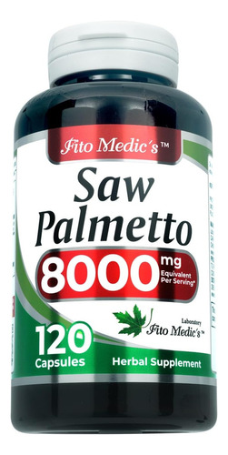 Saw Palmetto Max Potente 8000mg Salud Próstata 120cap Prime Sabor Sin Sabor