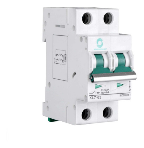 Breaker Dc 2x63a, Mcb, Disyuntor 2 Polos, 500v