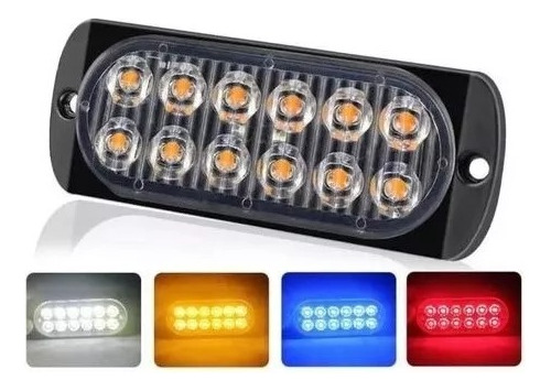 Lampara Luz Led 12 Smd Strobo Flash Baliza Emergencia 12/24v