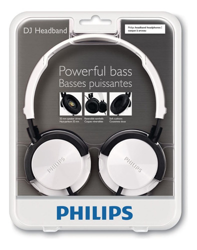 Auricular Philips Shl3000 Dj 1000 Mw Blanco Plug 3,5 Help Pc