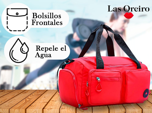 Imagen 5 de 10 de Bolso De Mujer Deportivo Las Oreiro Viaje Gym Reforzado New