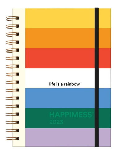 Agenda 2023 Monoblock Pocket - Happimess: Rainbow - 2dxh