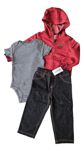 Conjunto 3 Piezas Polerón Body Pantalón Bebe/niño. Carter's