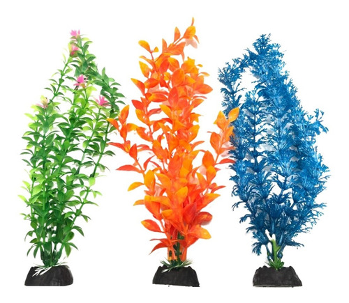 Planta Artificial Plástica Kit Maxxi Colors 28cm - 03 Un.