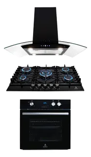 Supra Parrilla Empotrable + Campana De Isla + Horno A Gas