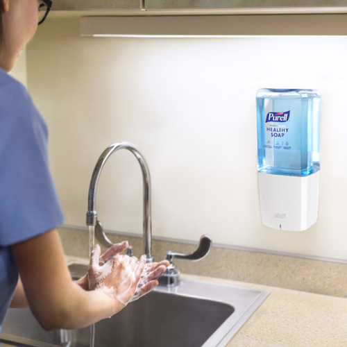 Dispensador Automático Es10 + Jabón En Espuma Purell 1200ml Color Blanco