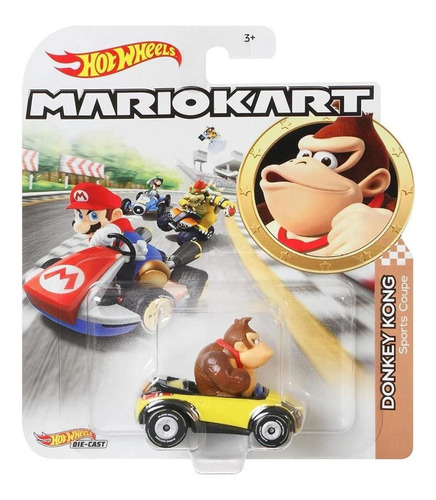 Hot Wheels Mario Kart Donkey Kong E Carro Sports Coupe Gbg25