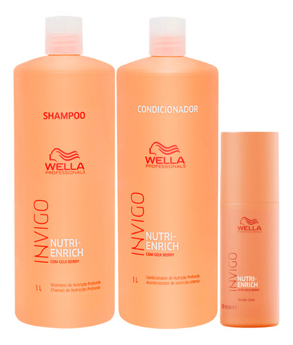 Kit Nutri-enrich Sh 1000ml + Cond 1000ml + Leave-in 150ml
