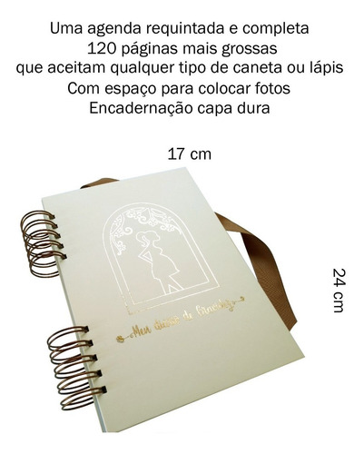 Imagem 2 de 5 de Diário Gravidez Mamãe Bebê Agenda Para Se Organizar Gestação