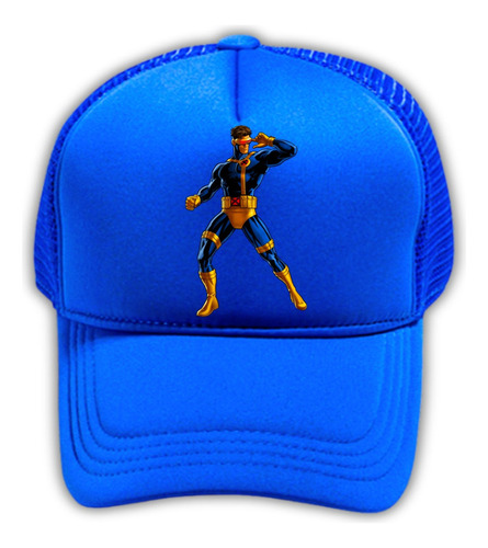 Gorra Trucker X-men Ciclops Series Geeks Blue Mutantes