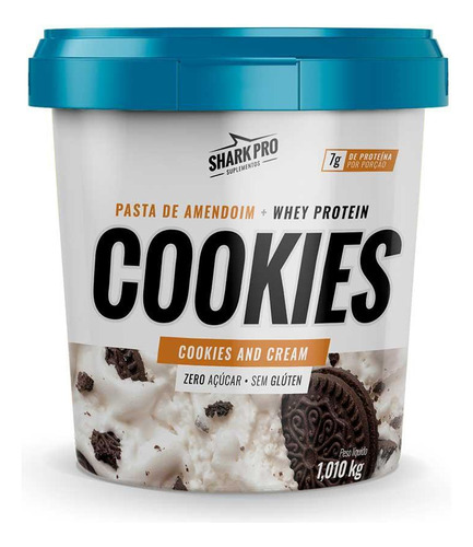 Pasta De Amendoim Cookies & Cream (1kg) - Shark Pro