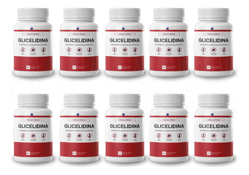 10x Glicelidina Ajuda Prevenir Diabetes Com 60 Cápsulas