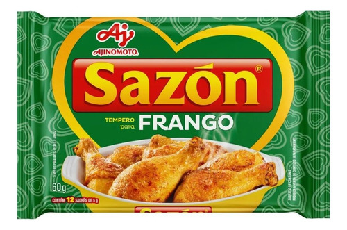 Tempero Sazón P/ Frango 60g - Condimento Para Pollo- Brasil