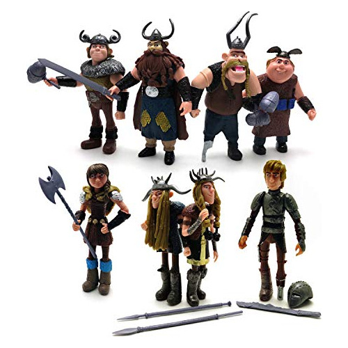 Vikings - Figuras De Acción - Hipo, Astrid, Estoico, Bocón, 