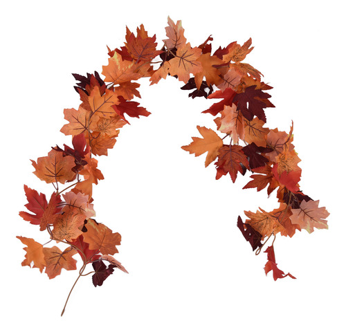 Guirnalda De Hojas De Arce De Otoño, Decoración Artificial D