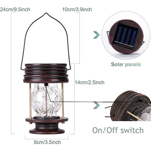 Linternas Solares Luces Colgantes Impermeables Al Aire Libre