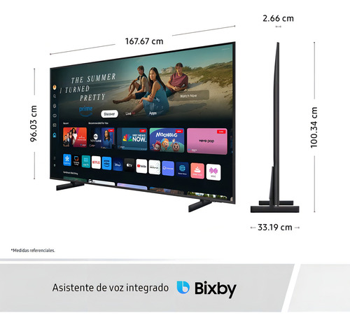 Tv Samsung 75 Crystal 4k Uhd Du8000 Tizen Os Smart (2024)