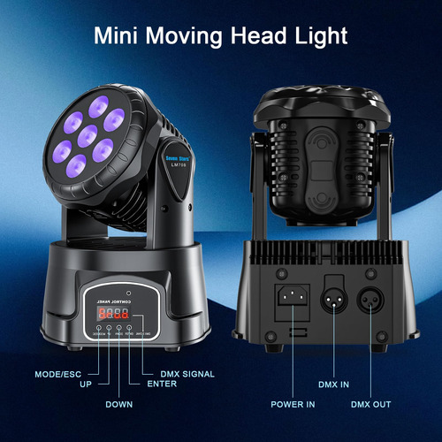 Luces De Dj Cabeza Móvil 60 W Rgbw Dmx512 Para Fiestas