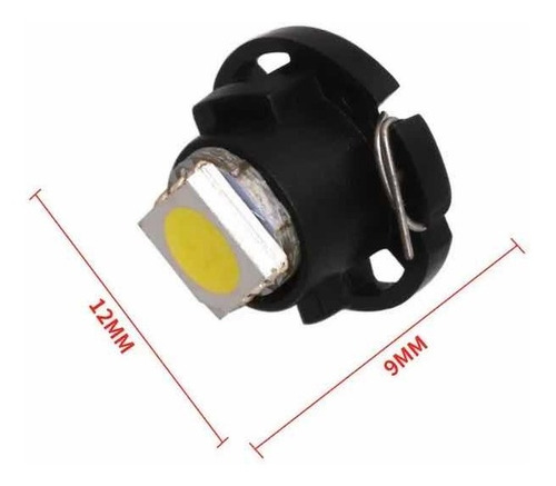 2x Focos T4.7 12mm Bulbos Cluster 12v 1 Smd 5050 Led Blanco