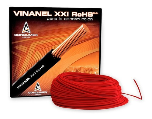Cable De Cobre Cal 14 Awg Condumex Color Rojo