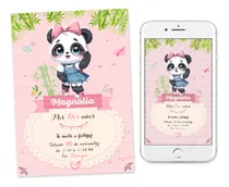 Comprar Kit Imprimible Osita Panda  Rosa  Textos Editables + Regalos