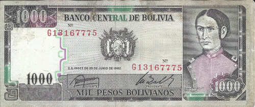 Bolivia 1000 Pesos 1982