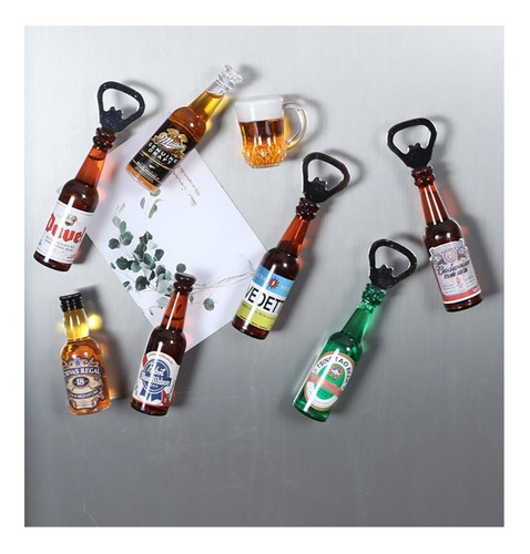 Destapador De Cervezas Botellas Iman Abridor Con Diseños 