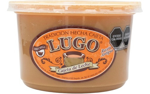 Cajeta Lugo Bote 650 G Artesanal 100% Leche De Vaca