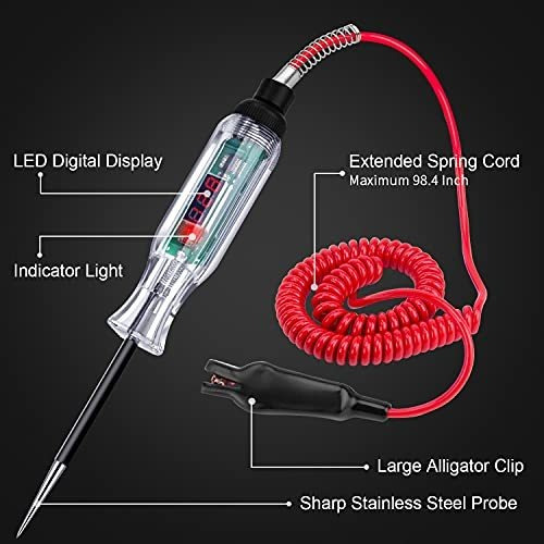 Probador De Circuitos Automotrices Led Digital De Primera Ca