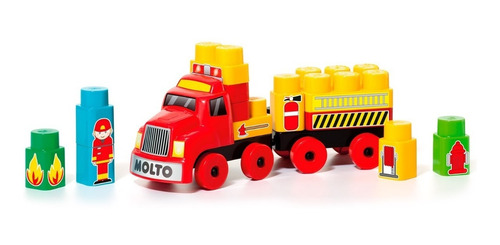 Juguete Bebe Camion Bombero Bloques 25 Pz Babymovil 8008