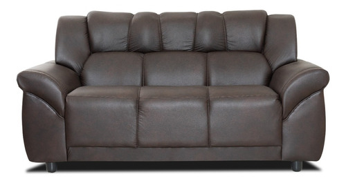 Sillon 3 Cuerpos Sofa Living Pu Marrón Córdoba