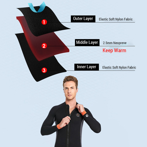 Camisa De Neopreno De Manga Larga Para Hombre, Traje De Neop