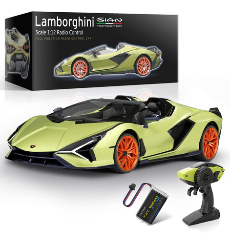 Auto Rc De Juguete Lambo Verde 112 75 Kmh 24 Ghz Con Led Y L