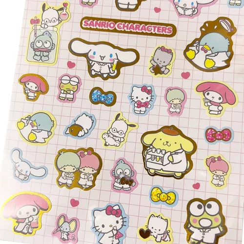 Cartela de Adesivos Personagens Hello Kitty