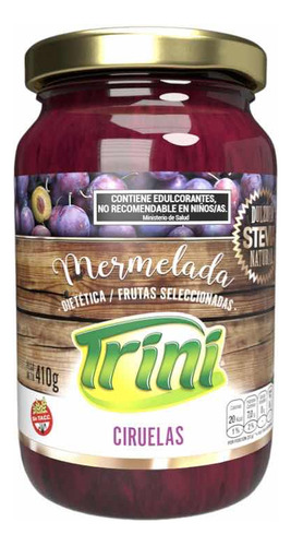 Mermelada Ciruela Stevia Sin Tacc Apto Diabeticos Trini 410g