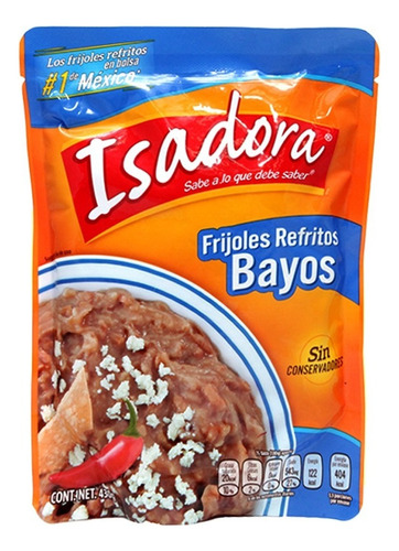Frijoles Bayos Refritos En Bolsa 430 Gr Isadora