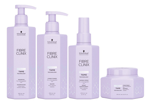 Schwarzkopf Fibre Clinix Tame Kit Completo Pelo Antifrizz 6c