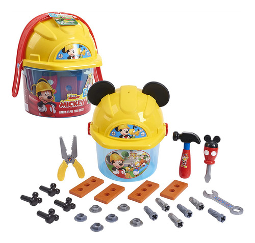 Práctico Cubo De Herramientas De Mickey Mouse De Disney Juni