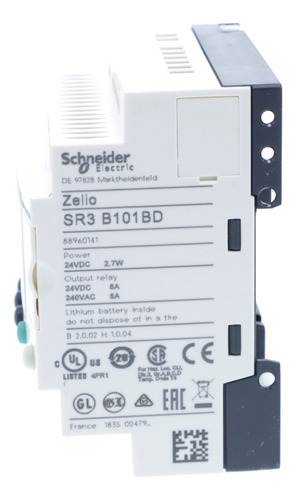 Sr3b101bd Plc Modular Smart Relay, Zelio Logic Sr2 Sr3, 10
