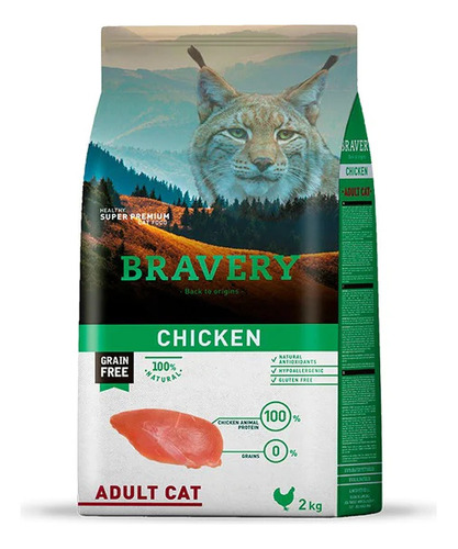 Bravery Gato Chicken Adulto 2kg