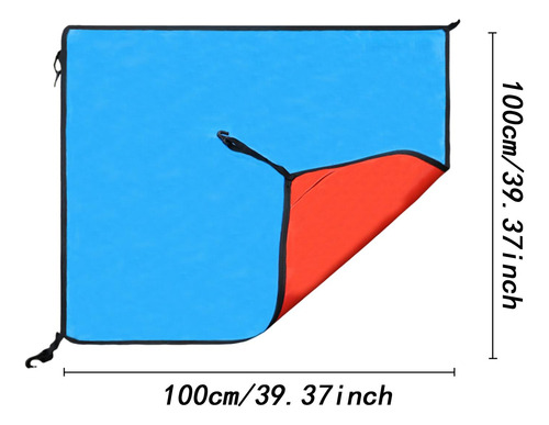 Cubierta Protectora Superior De Carpa Tarp Naranja Azul