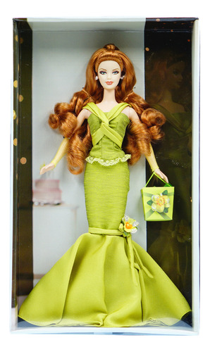 Barbie Collector Birthday Wishes Green Silver Label 2004