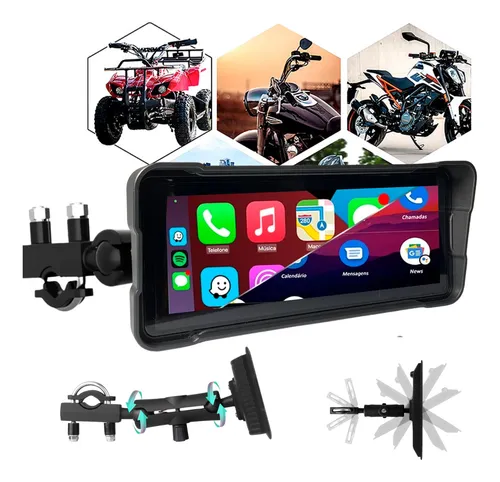 comprar Multimídia Jet Ski Moto Carplay Android Auto Bluetooth Duplo