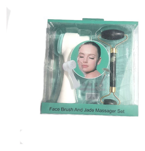 Set Cepillo Facial Y Masajador Jade.