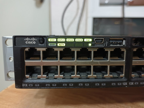 Swicht Cisco Catalyst Ws-c3650 48ptos Poe+ 4ptos Fibra 4x1g (Usado)