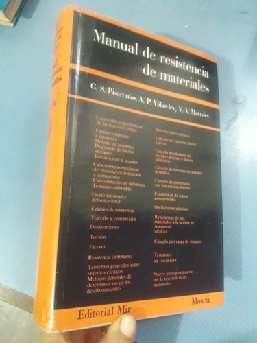 Libro Mir Manual De Resistencia De Materiales Pisarenko