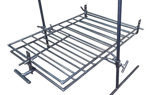 Imagen 4 de 10 de Parrilla Asador Portátil Pinche 35x50cm Varillas Genérico®