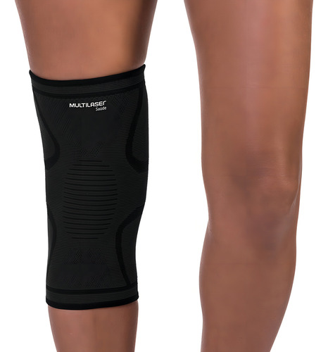 Joelheira Elástica Unissex Tam P Multilaser Saúde - Hc337 Cor Preto