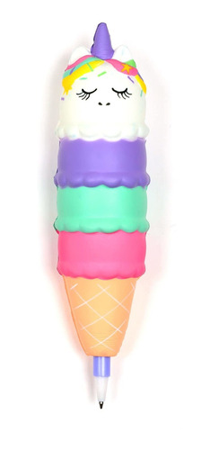 Bolígrafo Squishy Unicornio Helado  Tinta Negra  1.57 ...